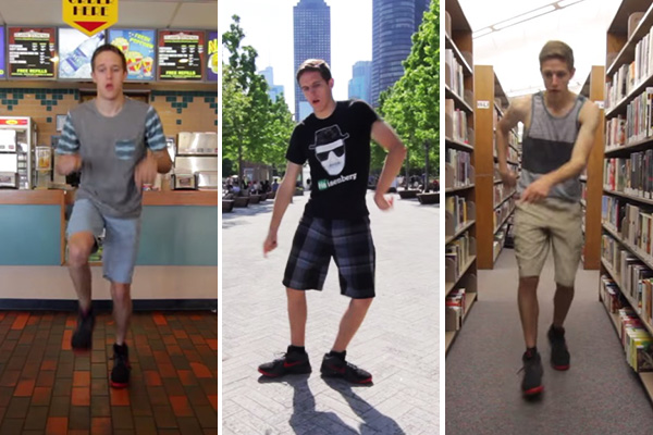 Rapaz dança a mesma coreografia em 100 lugares diferentes em vídeo incrível