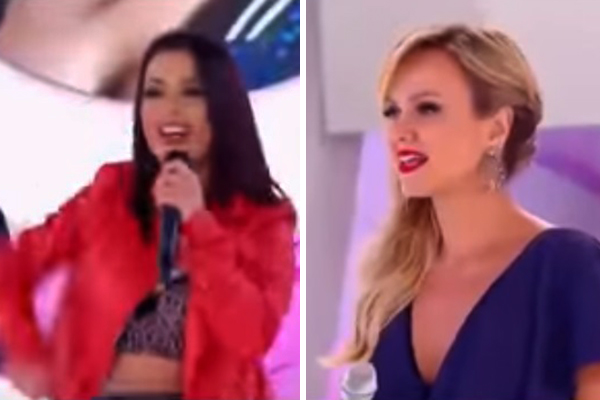 Ex-Rouge, Li Martins toma tombo durante apresentação do “Programa Eliana” deste domingo (9)