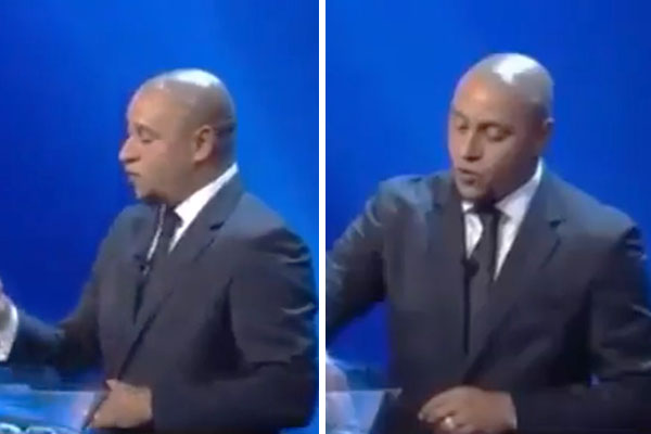 Gesto de Roberto Carlos durante sorteio da Liga dos Campeões provoca polêmica na internet