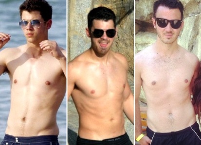 Veja o antes e depois dos Jonas Brothers (mas que saúde!)