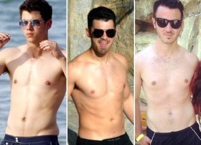 Veja o antes e depois dos Jonas Brothers (mas que saúde!)