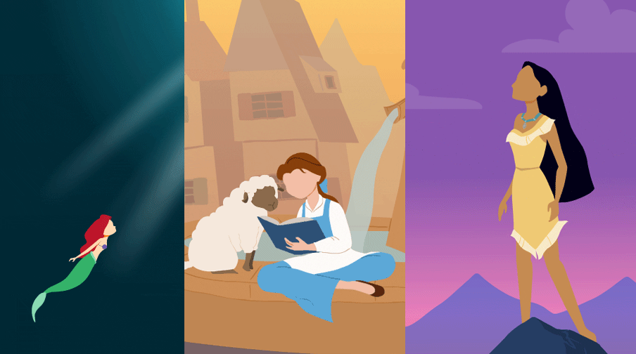 Artista recria pôsteres de desenhos da Disney em série de gifs animados