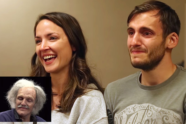 Casal que envelheceu com ajuda de maquiagem se emociona ao ver o resultado do vídeo viral