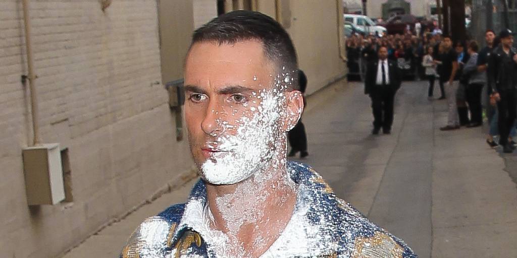 Adam Levine gets powder bombed at ‘Jimmy Kimmel Live!’