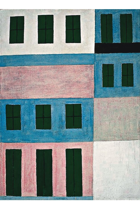 Alfredo Volpi: a têmpera Fachada, pintada por volta de 1955 Alfredo Volpi: a têmpera Fachada, pintada por volta de 1955