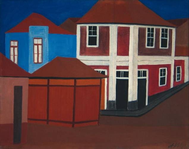 Casas de Itanhaém (1948), de Volpi: a têmpera sobre tela integra a mostra Alfredo, Eleonore, Fang e Mira: Aspectos da Pintura na Coleção Theon Spanudis Casas de Itanhaém (1948), de Volpi: a têmpera sobre tela integra a mostra Alfredo, Eleonore, Fang e Mira: Aspectos da Pintura na Coleção Theon Spanudis