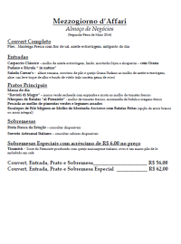 Cardápio Supra di Mauro Maia