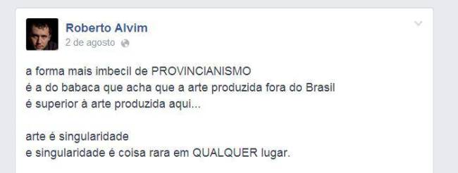Facebook - discuss&atilde;o entre Roberto Alvim e Gerald Thomas