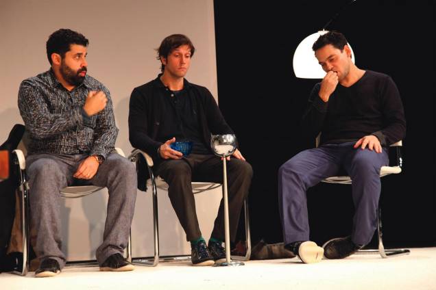 Marcelo Flores, Vladimir Brichta e Cláudio Gabriel: companheiros de opiniões distintas Marcelo Flores, Vladimir Brichta e Cláudio Gabriel: companheiros de opiniões distintas