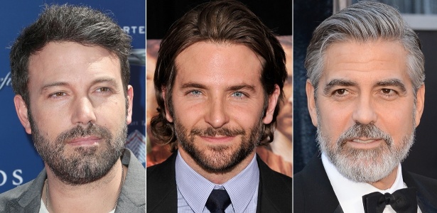 Ben Affleck, Bradley Cooper e George Clooney exibem barba bem cuidada
