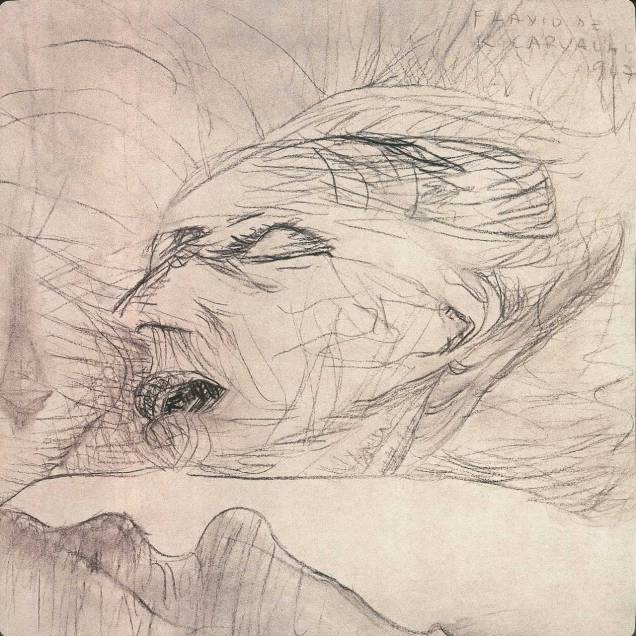 Desenho da Série Trágica — Minha Mãe Morrendo, de Flávio de Carvalho Desenho da Série Trágica — Minha Mãe Morrendo, de Flávio de Carvalho