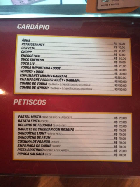 VIPs pagam a conta em camarote no jogo do Brasil