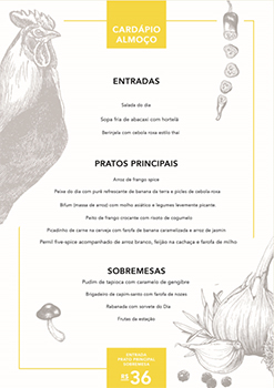 Cardápio 011 Gastronomia