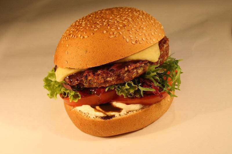 Hambúrguer gourmet de carne-seca Hambúrguer gourmet de carne-seca
