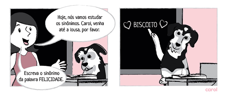 Cachorra Carol: tirinhas sobre adoção, castração e outros assuntos animais