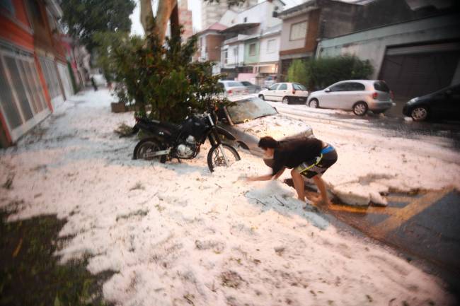 chuva de granizo