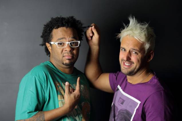 Os atores Marcelo Marrom e Rodrigo Capella da dupla Humor em Preto e Branco Os atores Marcelo Marrom e Rodrigo Capella da dupla Humor em Preto e Branco