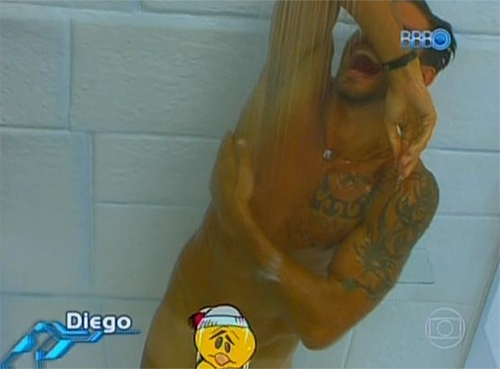 Nudez pode eliminar Diego no primeiro paredão do Big Brother Brasil 14