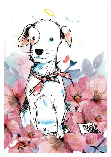 Artista faz desenhos de animais em aquarela. Dá para pedir o seu sob encomenda
