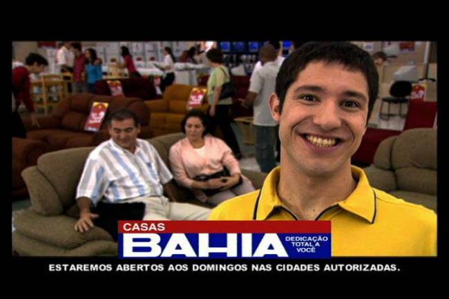 Fabiano Augusto na propaganda da Casas Bahia