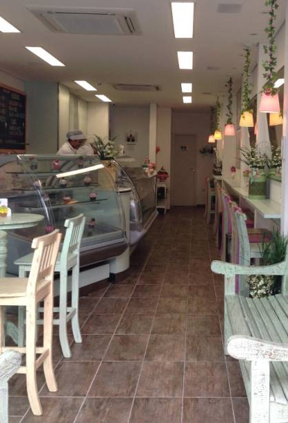 Ambiente da sorveteria Gelati Italia, em Pinheiros