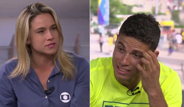 Fernanda Gentil pede para Thiago Braz mostrar medalha que ele ainda não recebeu