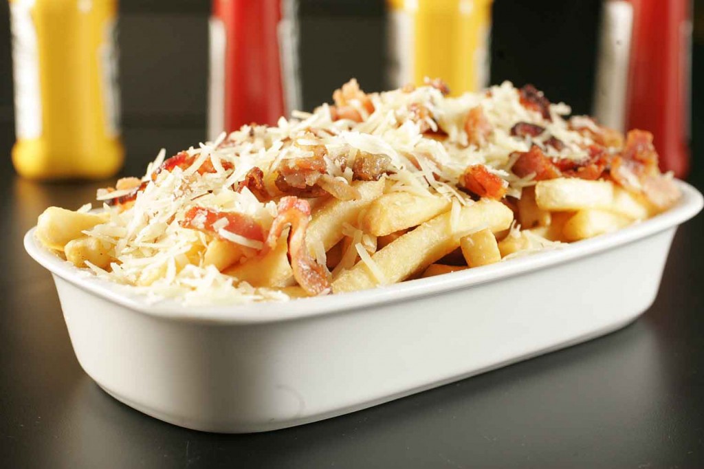 Com bacon e parmes&atilde;o: R$ 23,40 (Foto: Fernando Moraes)