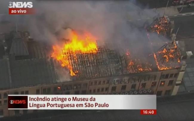 incendio museu lingua portuguesa