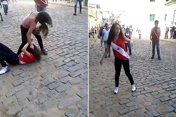 A reação desta adolescente a uma briga MUITO feia virou fenômeno na internet