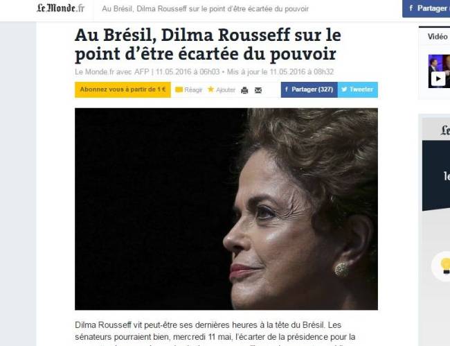 jornal - le monde - dilma