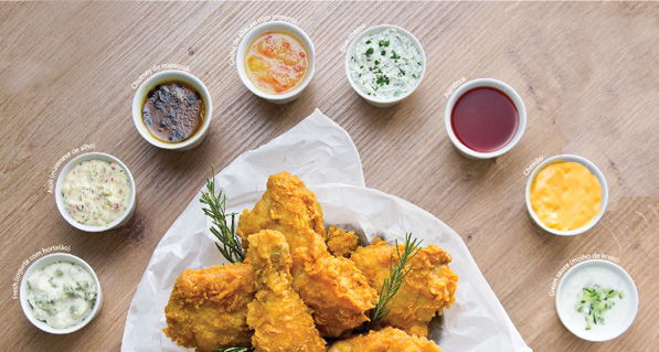 Variedade de molhos Variedade de molhos