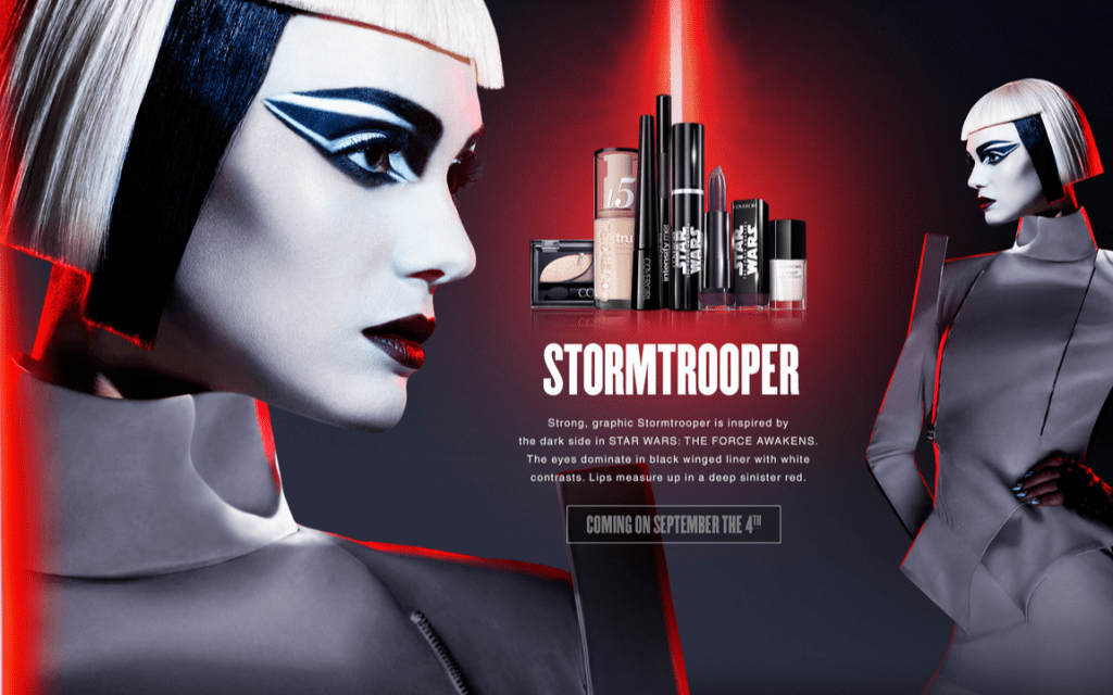 O look Stormtrooper representa o lado negro da força