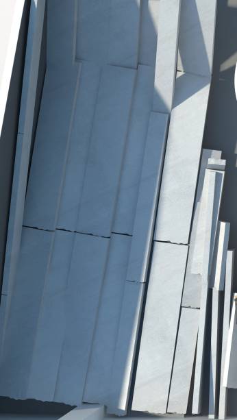 A artista reconstituiu os escombros no Pivô A artista reconstituiu os escombros no Pivô