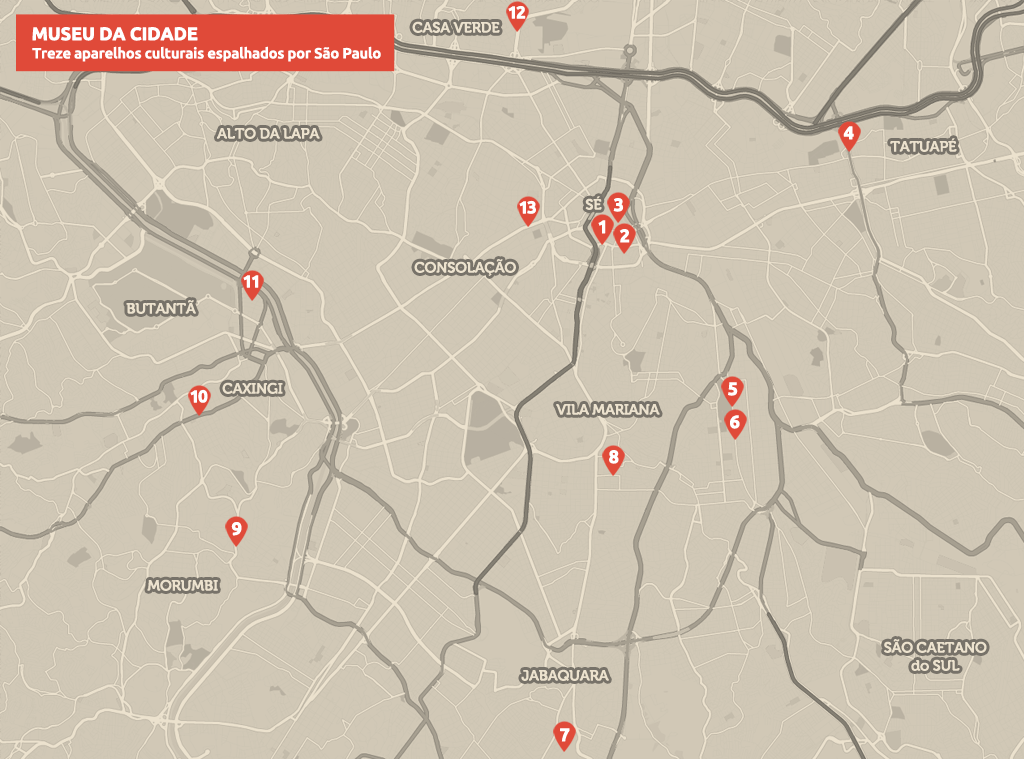 Mapa Museu da Cidade Mapa Museu da Cidade