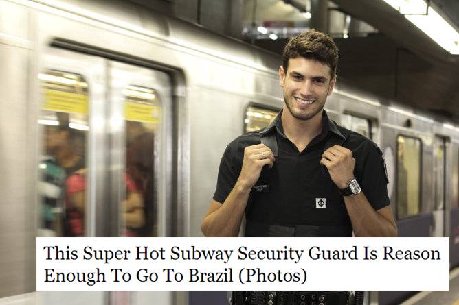 O dia em que o segurança gato do metrô virou galã internacional na internet