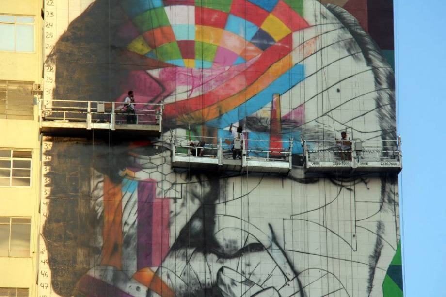 O mural ficará pronto no dia 24 de janeiro, um dia antes do aniversário da cidade