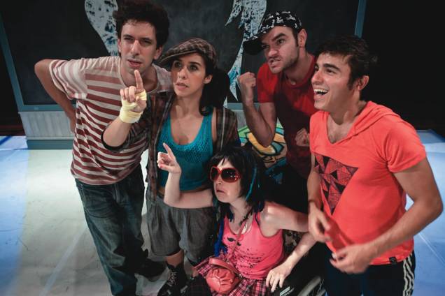 Pedro Guilherme, Thaís Medeiros, Raphael Rocha, Carlos Baldim e Paula Arruda: elenco da comédia dramática Gangue Pedro Guilherme, Thaís Medeiros, Raphael Rocha, Carlos Baldim e Paula Arruda: elenco da comédia dramática Gangue