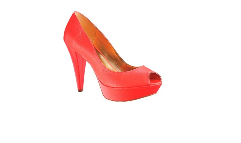 Peep toe de couro Norah