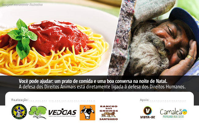 Entidades de proteção animal distribuem macarronada para moradores de rua no Natal