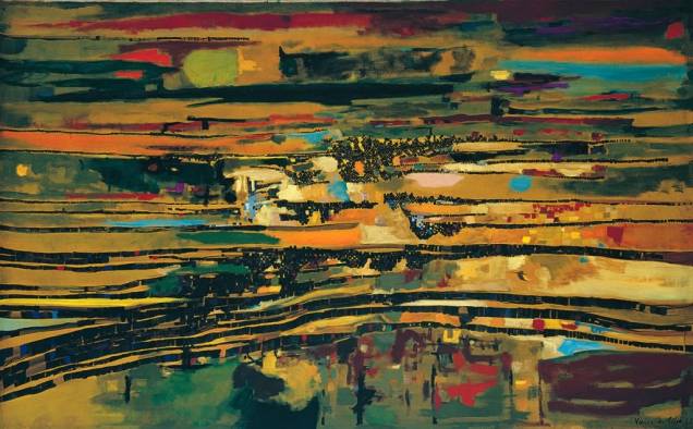 Pôr do Sol, tela de Maria Helena Vieira da Silva: na mostra Vieira da Silva/Arpad Szenes e Rupturas no Espaço da Arte Brasileira Pôr do Sol, tela de Maria Helena Vieira da Silva: na mostra Vieira da Silva/Arpad Szenes e Rupturas no Espaço da Arte Brasileira