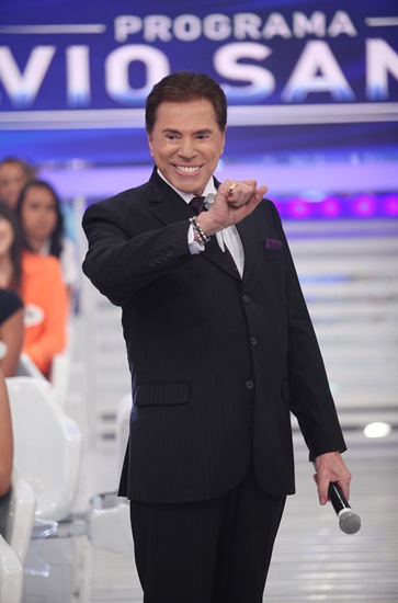 Silvio Santos, apresentando seu programa no SBT.