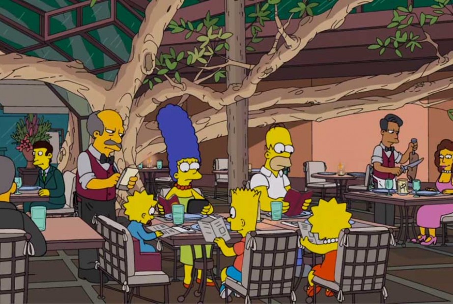 Os Simpsons voltam ao Brasil e jantam em restaurante em São Paulo; assista
