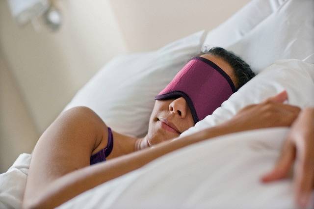 Woman with Sleep Mask