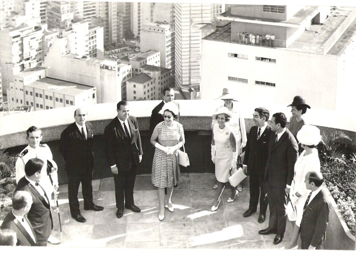Vista de Elizabeth II ao Terraço Itália: a soberana da Inglaterra se encantou com o visual em 1968 (Foto: acervo Terraço Itália)