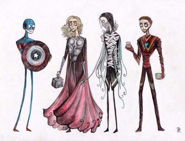 Estranheza do dia: Tim Burton encontra ‘Os Vingadores’