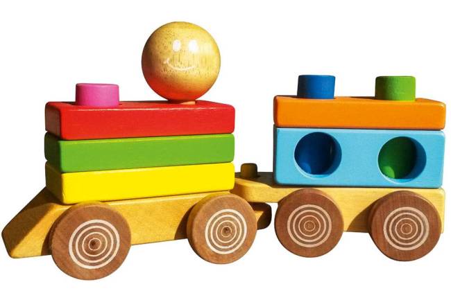 Trem colorido de montar - Casa de Sabiá para Elo7 - 80 reais