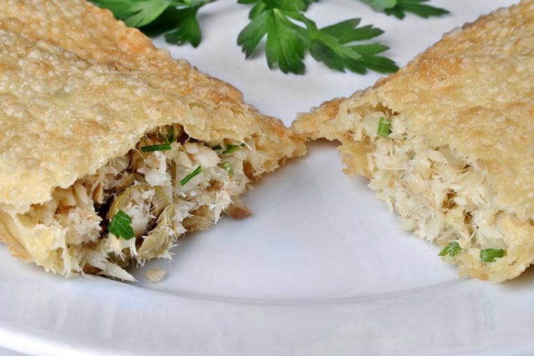 Pastel de bacalhau: é um dos quatro recheios