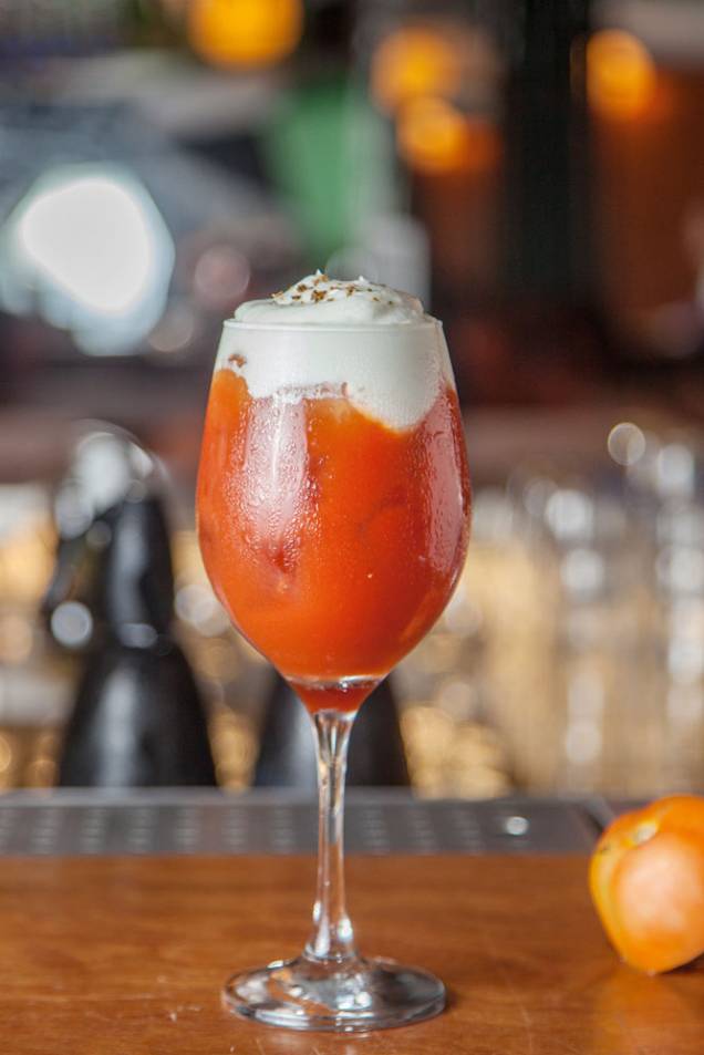 O bloody mary mais espuma de salsão O bloody mary mais espuma de salsão