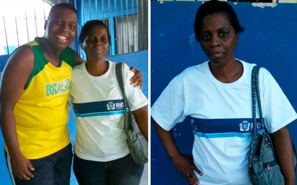 Jovem emociona ao acompanhar mãe no primeiro dia de aula
