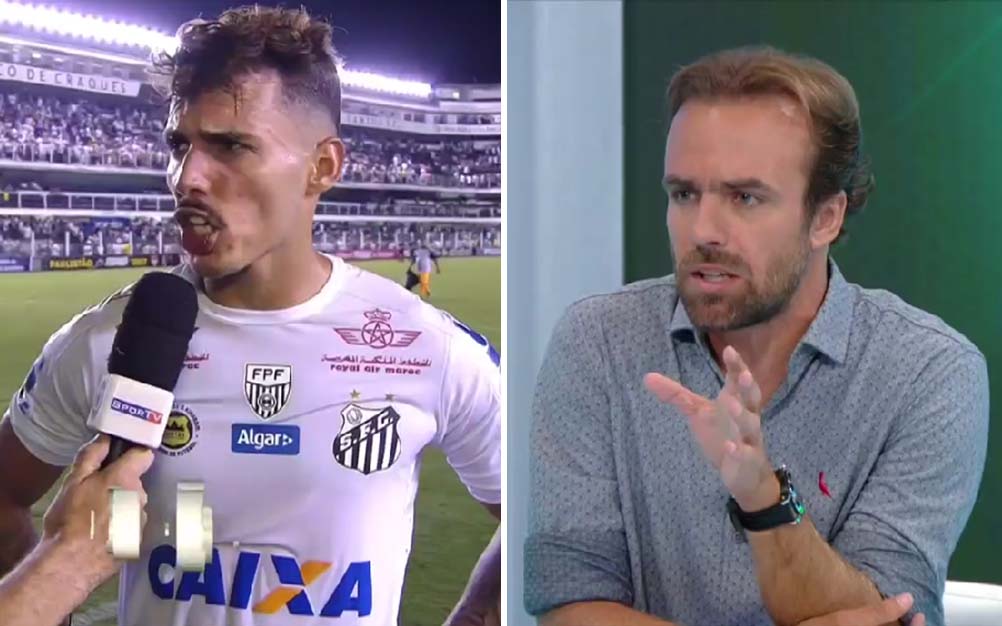 Após derrota, jogador do Santos dá “patada” em repórter